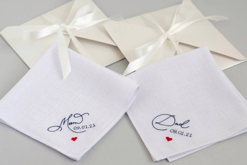 Personalized handkerchiefs for Mom and Dad